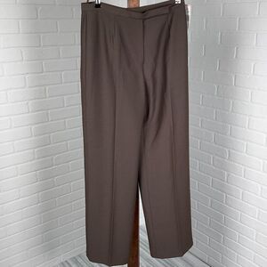 Kasper Pants‎ Women 10 Brown Pinstripe Hamptons Lined Straight Dress Career NWT